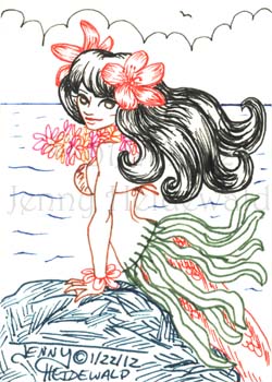Hawaiian Mermaid  by Jenny Heidewald